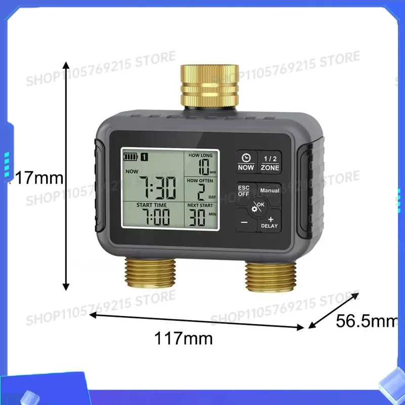 Timer Dual Outlet - Intelligenter Bewässerungstimer für den Garten, wasserdicht,