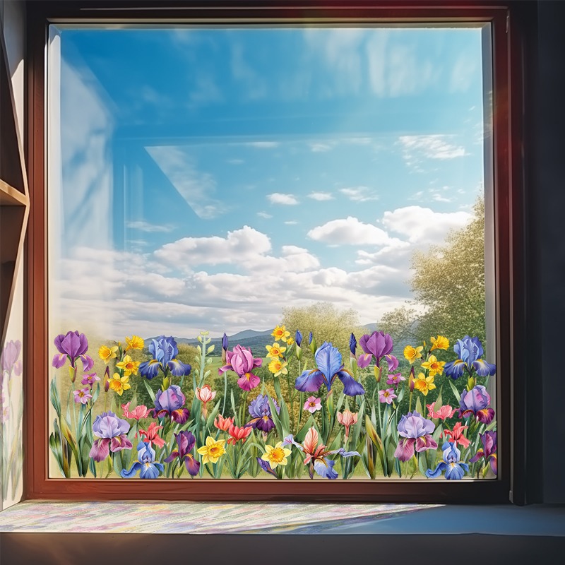 Bunte schöne Iris-Blumen-Wanda – Pvc Panel Background Bewertung und Preis
