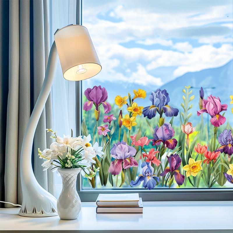 Bunte schöne Iris-Blumen-Wanda – Pvc Panel Background Bewertung und Preis